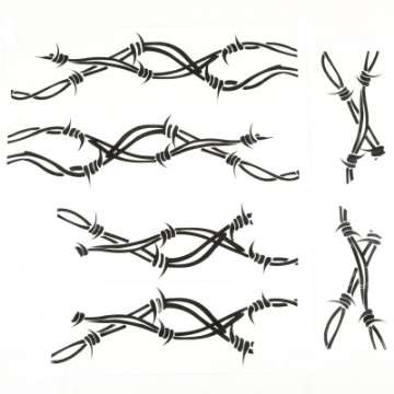 Picture of Rugged Ridge Side Decals Pair Barbed Wire 07-18 Jeep Wrangler