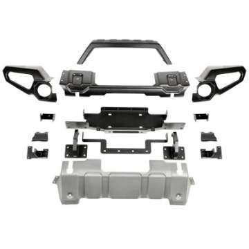 Picture of Rugged Ridge Venator Front Bumper W-Overrider & Winch Tray JL