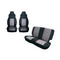 Picture of Rugged Ridge Seat Cover Kit Black-Gray 03-06 Jeep Wrangler TJ