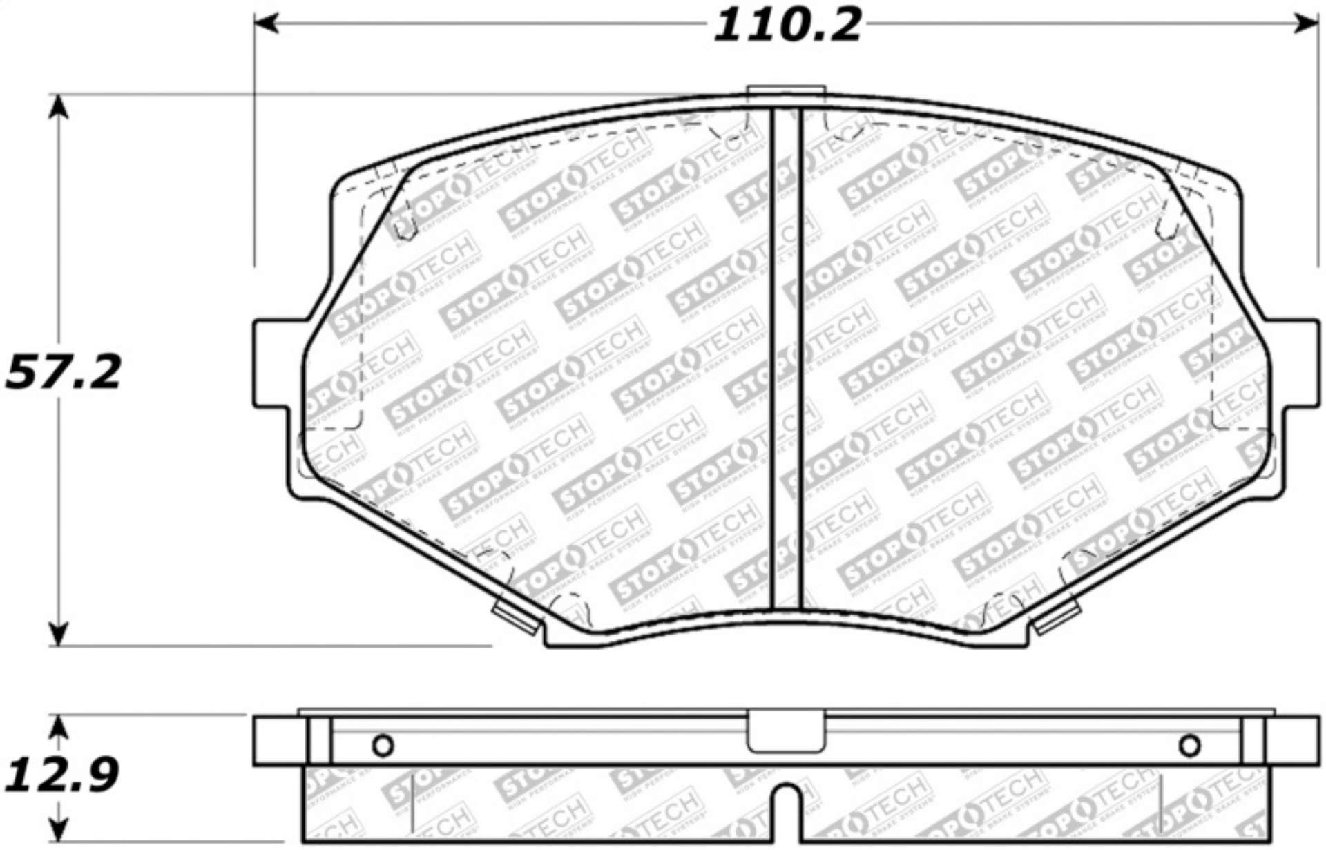 Picture of StopTech 94-97 - 99-02 Mazda Miata Street Select Front Brake Pads