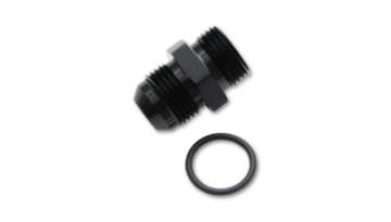 Picture of Vibrant -8AN Male Flare to 4AN ORB Male Straight Adapter w-O-Ring - Anodized Black