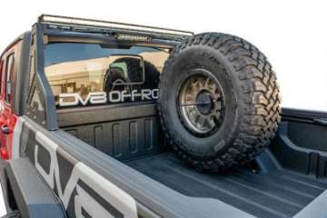 Picture of DV8 Offroad 2019+ Jeep Gladiator Universal Stand Up In-Bed Tire Carrier