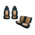 Picture of Rugged Ridge Seat Cover Kit Black-Tan 91-95 Jeep Wrangler YJ