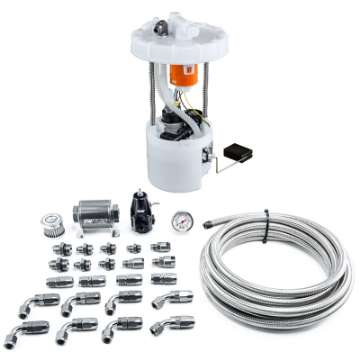 Picture of DeatschWerks 06-11 Honda Civic Si K20 DW400 Pump Module & Return Kit w-CPE Fuel Lines