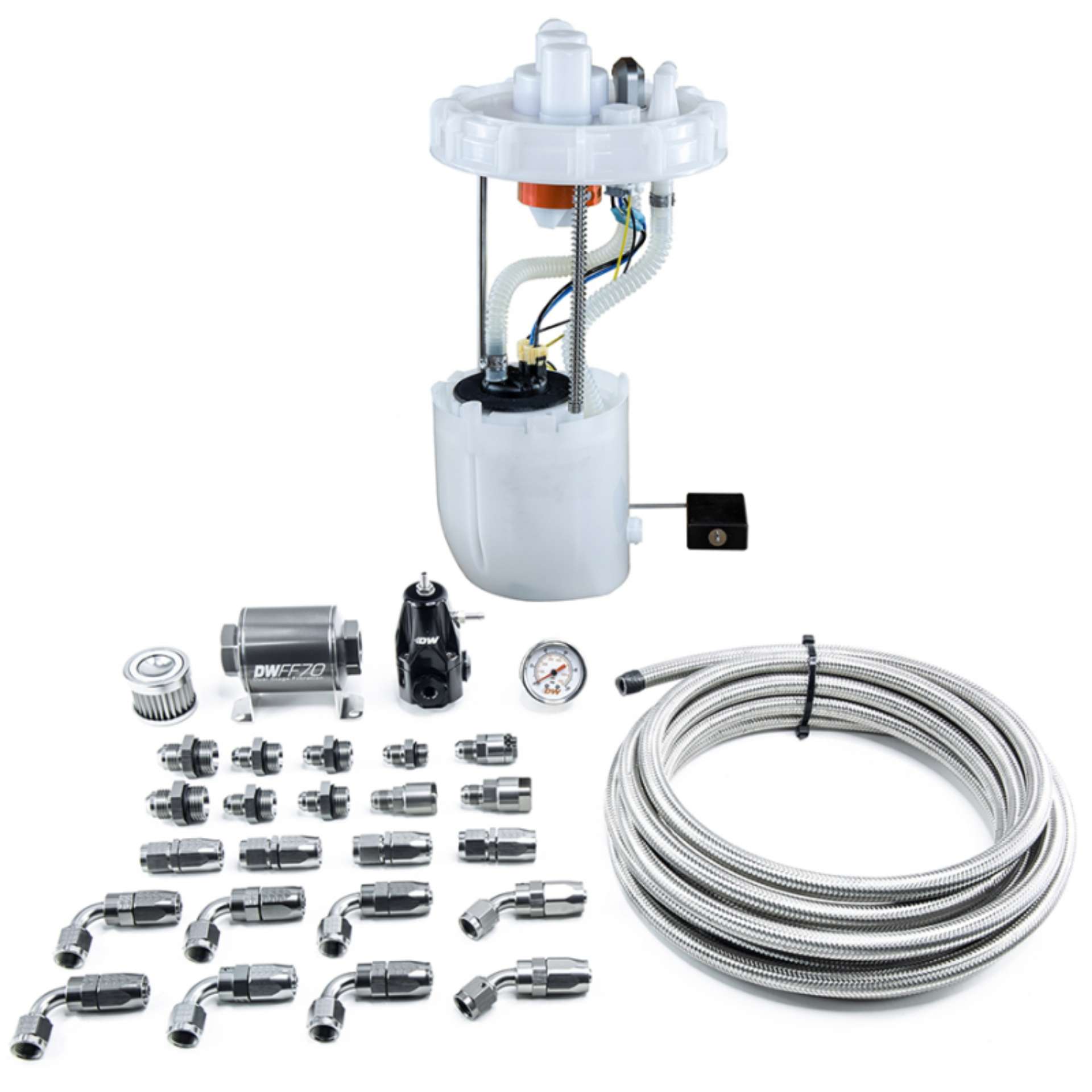 Picture of DeatschWerks 12-15 Honda Civic Si-13-15 Acura ILX DW400 Pump Module & Return Kit w-CPE Fuel Lines