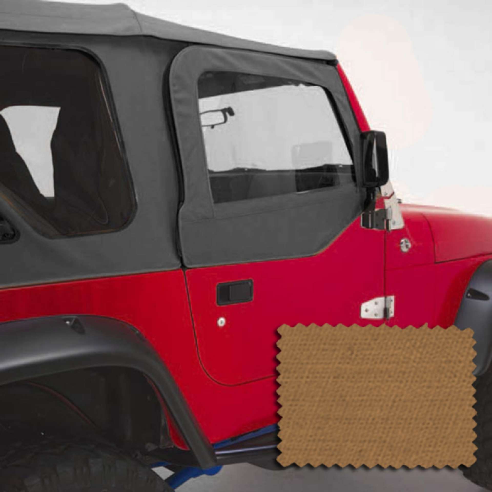 Picture of Rugged Ridge Upper Soft Door Kit Spice 97-06 Jeep Wrangler