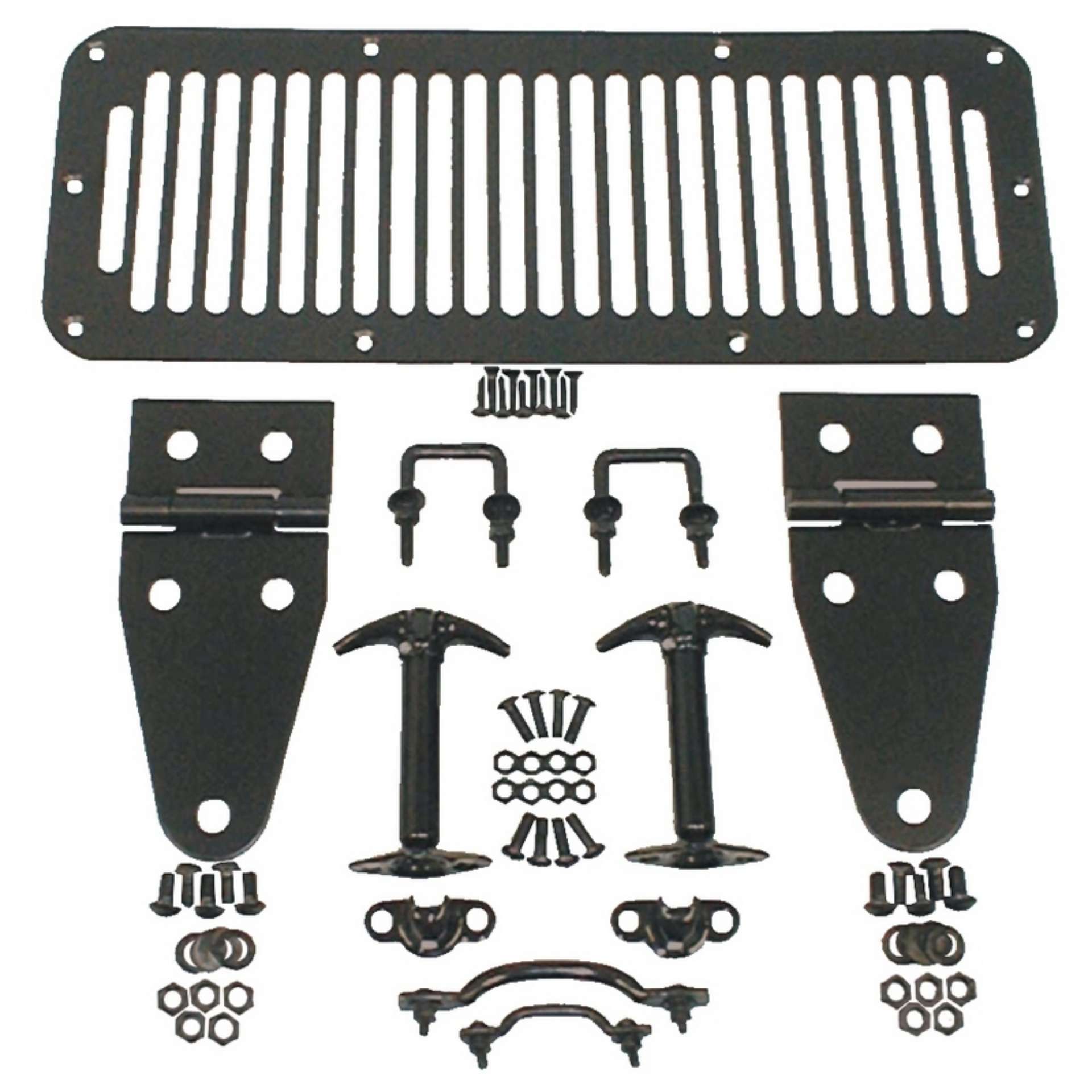 Picture of Rugged Ridge 78-95 Jeep CJ - Jeep Wrangler Black Hood Kit