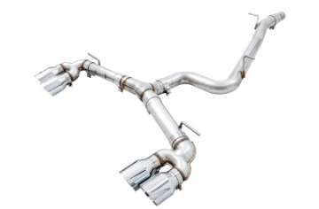 Picture of AWE Tuning Mk7 Golf R Track Edition Exhaust w-Chrome Silver Tips 102mm