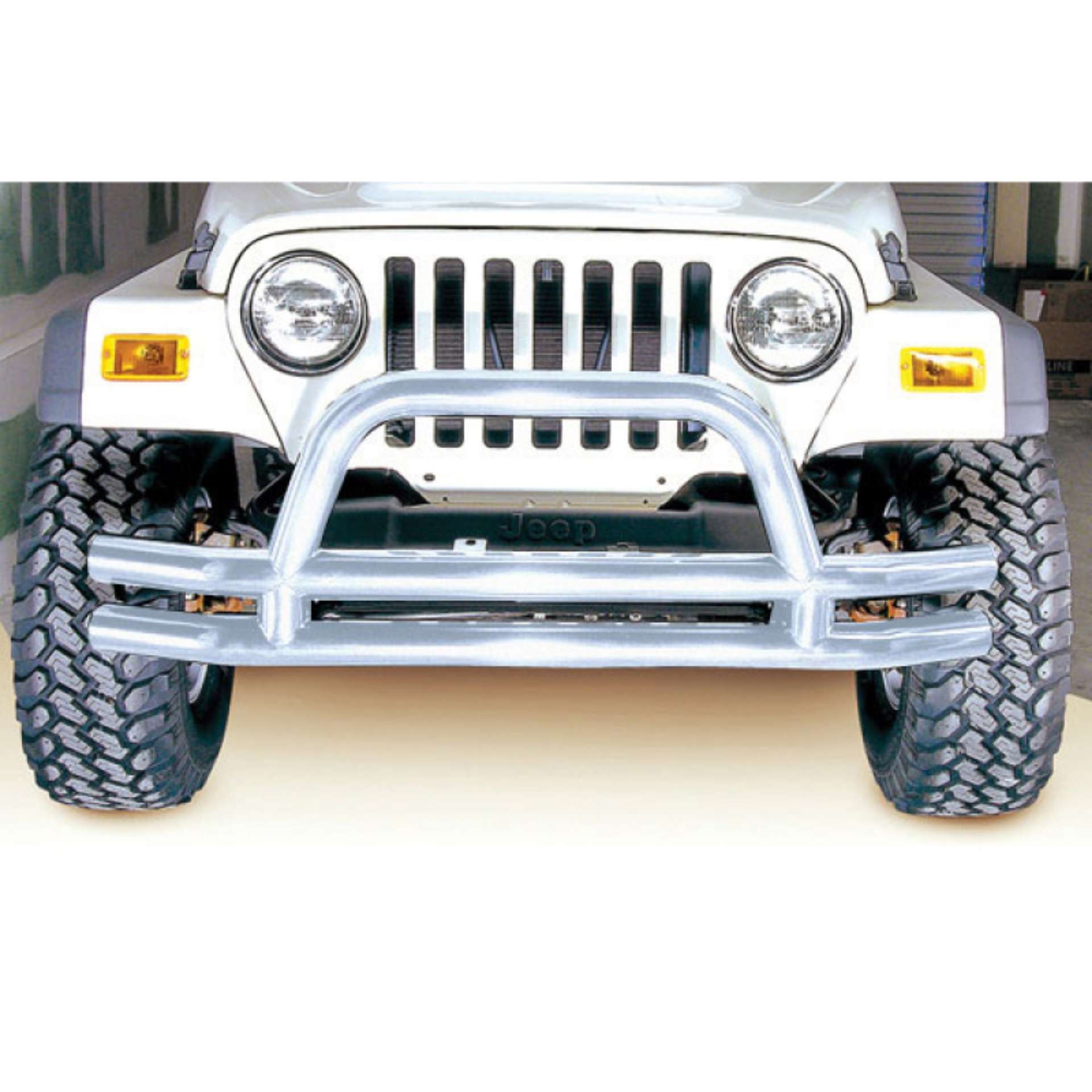 Picture of Rugged Ridge 3-In Double Tube Front Bumper SS 76-06 Models