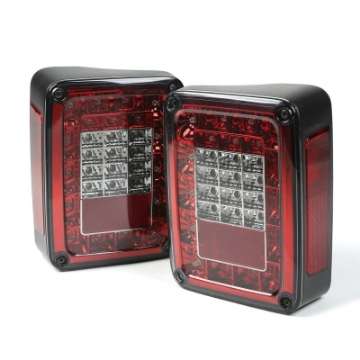 Picture of Rugged Ridge Led Tail Light Set Smoke 07-18 Jeep Wrangler