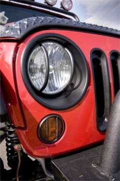 Picture of Rugged Ridge Headlight Bezels Black 07-18 Jeep Wrangler JK