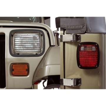 Picture of Rugged Ridge 87-95 Jeep Wrangler YJ Black Stone Guard Set