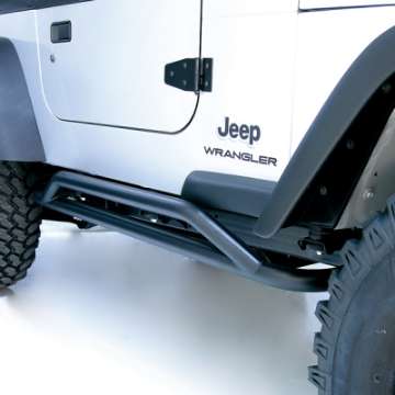 Picture of Rugged Ridge RRC Rocker Guards Black 87-06 Jeep Wrangler