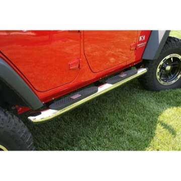 Picture of Rugged Ridge 4in Round Step SS 07-18 Jeep Wrangler Unlimited JK