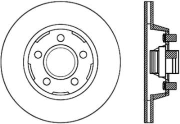 Picture of StopTech 64-67 Ford Mustang Cryo Slotted Front Right Sport Brake Rotor