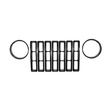 Picture of Rugged Ridge Headlight Bezels Black 97-06 Jeep Wrangler