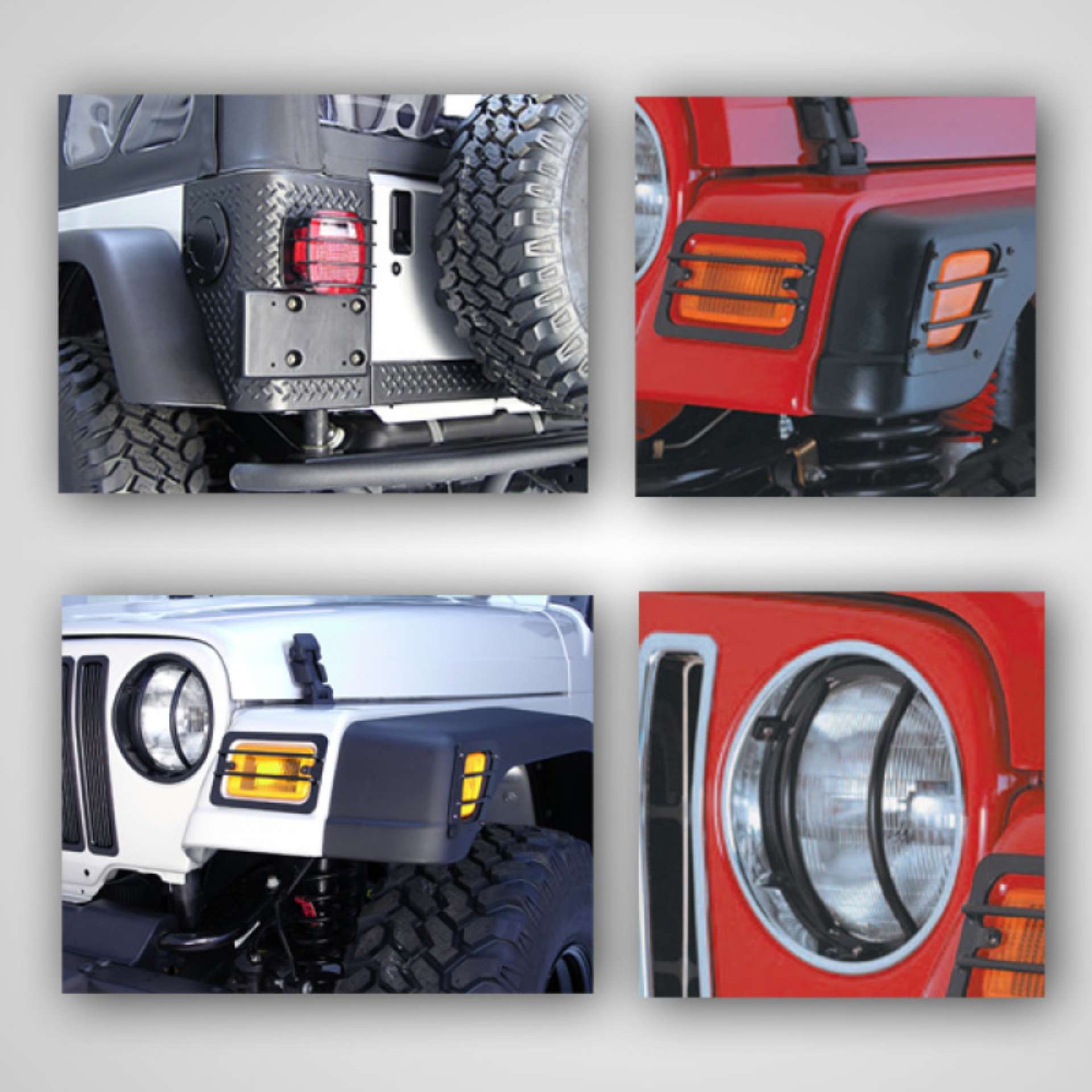 Picture of Rugged Ridge Euro Guard Light Kit 97-06 Jeep Wrangler TJ