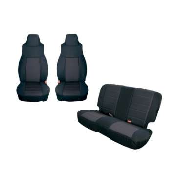 Picture of Rugged Ridge Seat Cover Kit Black 97-02 Jeep Wrangler TJ