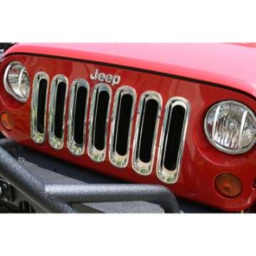 Picture of Rugged Ridge Grille Inserts Chrome 07-18 Jeep Wrangler