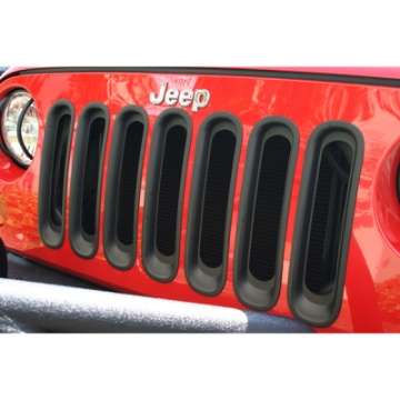 Picture of Rugged Ridge Grille Inserts Black 07-18 Jeep Wrangler