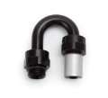 Picture of Russell Performance -6 SAE Port Male to -6 AN Hose 180 Degree Crimp On Hose End - Black Anodized