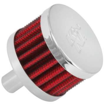 Picture of K&N Steel Base Chrome Top Crankcase Vent Filter 1-2in- Vent - 2in- OD - 1-1-2in- Height