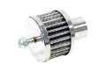 Picture of K&N Steel Base Chrome Top Crankcase Vent Filter 1in OD Vent - 2in OD - 1-1-2in H Stud Mount