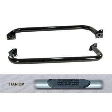 Picture of Rugged Ridge 3-In Round Side Step Titanium 97-06TJ