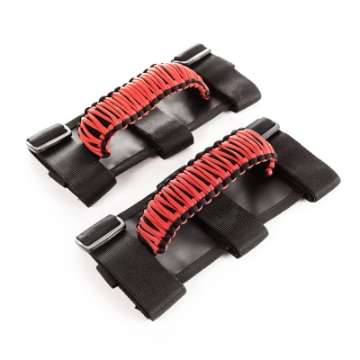 Picture of Rugged Ridge Paracord Grab Handles Red-Black Pair