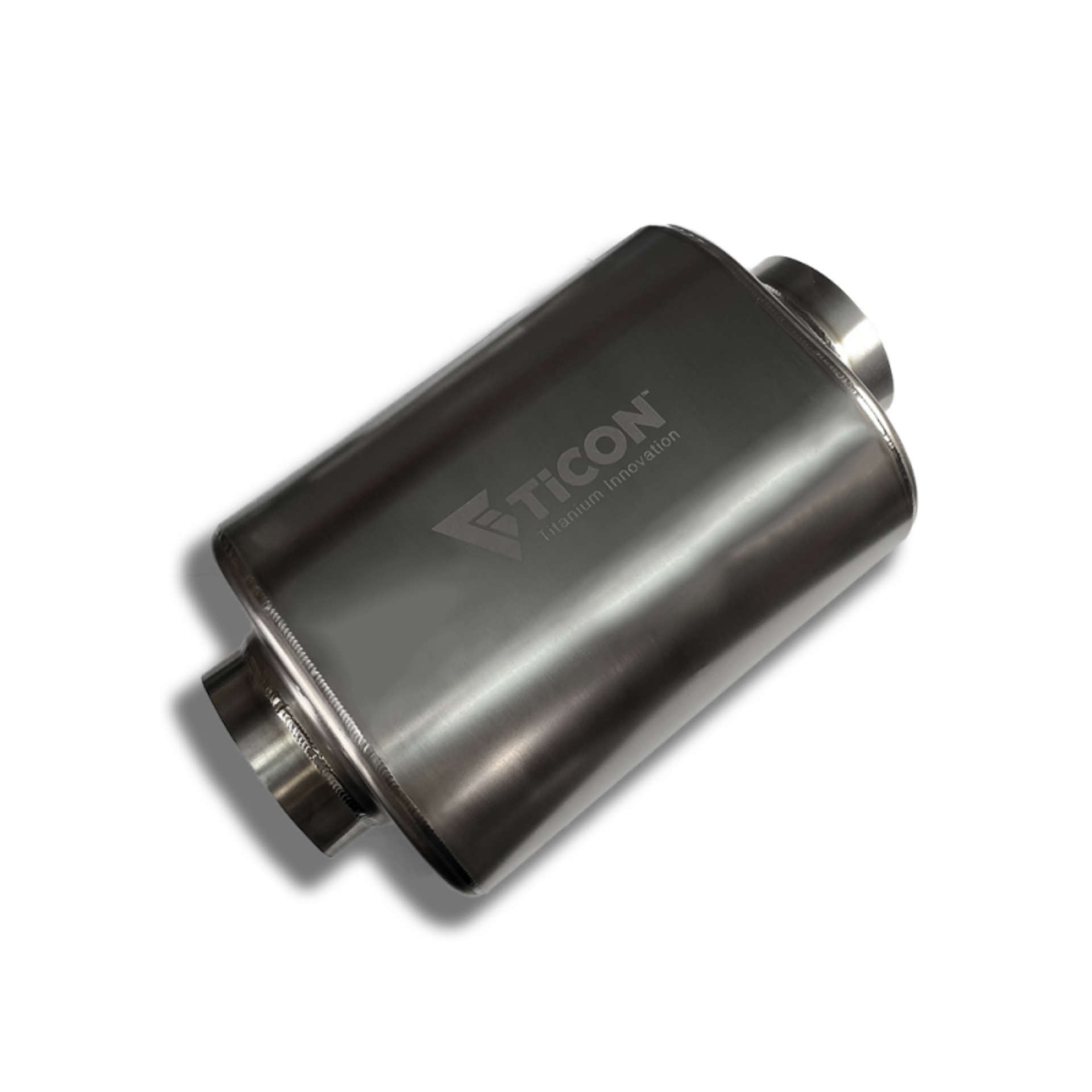 Picture of Ticon Industries 17in OAL 3-5in In-Out Ultralight Titanium Muffler - 1mm Thickness