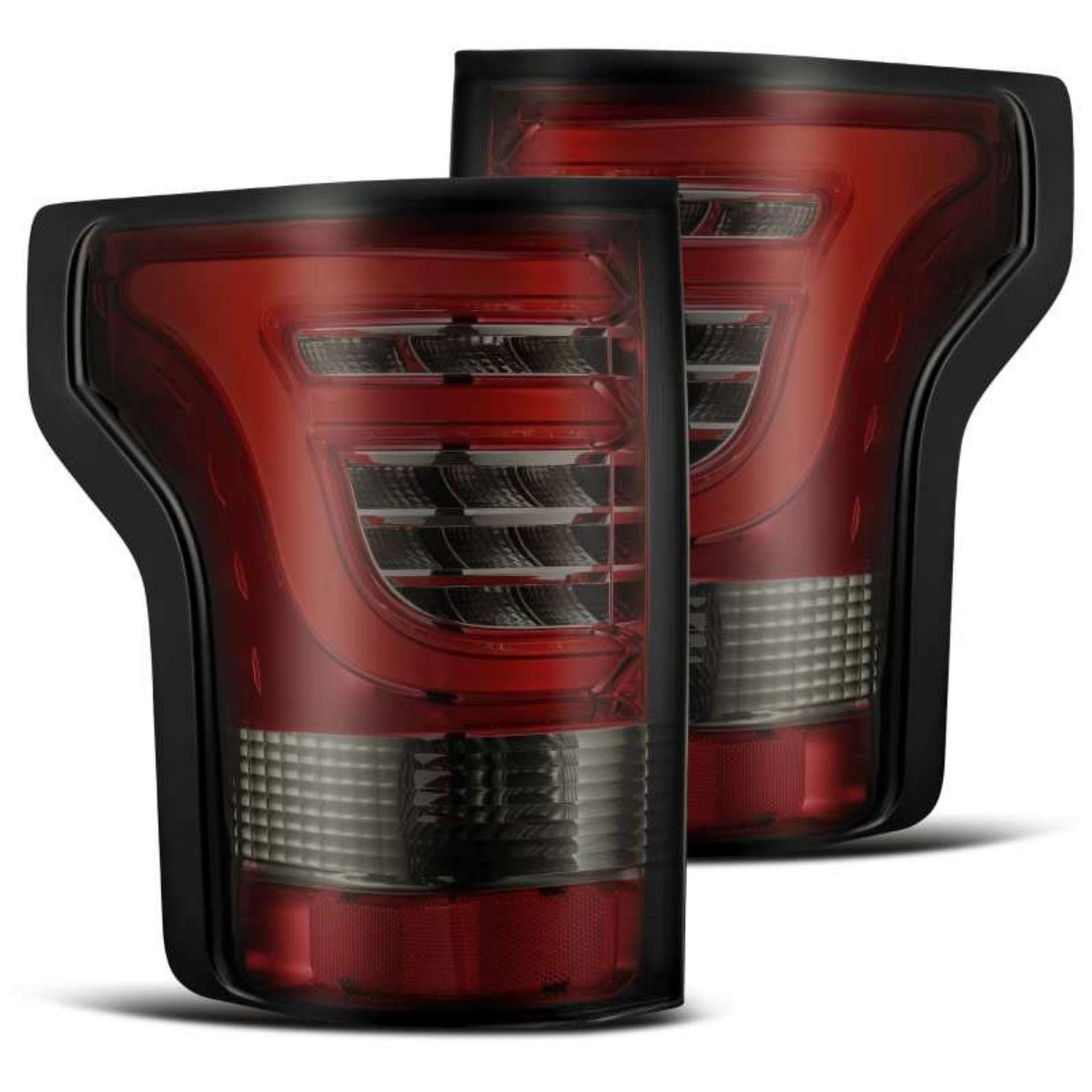 Picture of AlphaRex 15-17 Ford F-150 Excl Models w-Blind Spot Sensor PRO-Series LED Tail Lights Red Smoke