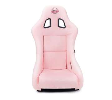 Picture of NRG FRP Bucket Seat Prisma Edition w- Pearlized Back and Pink Alcantara Medium