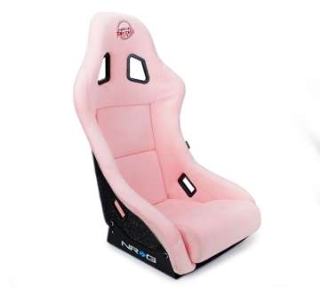 Picture of NRG FRP Bucket Seat Prisma Edition w- Pearlized Back and Pink Alcantara Medium