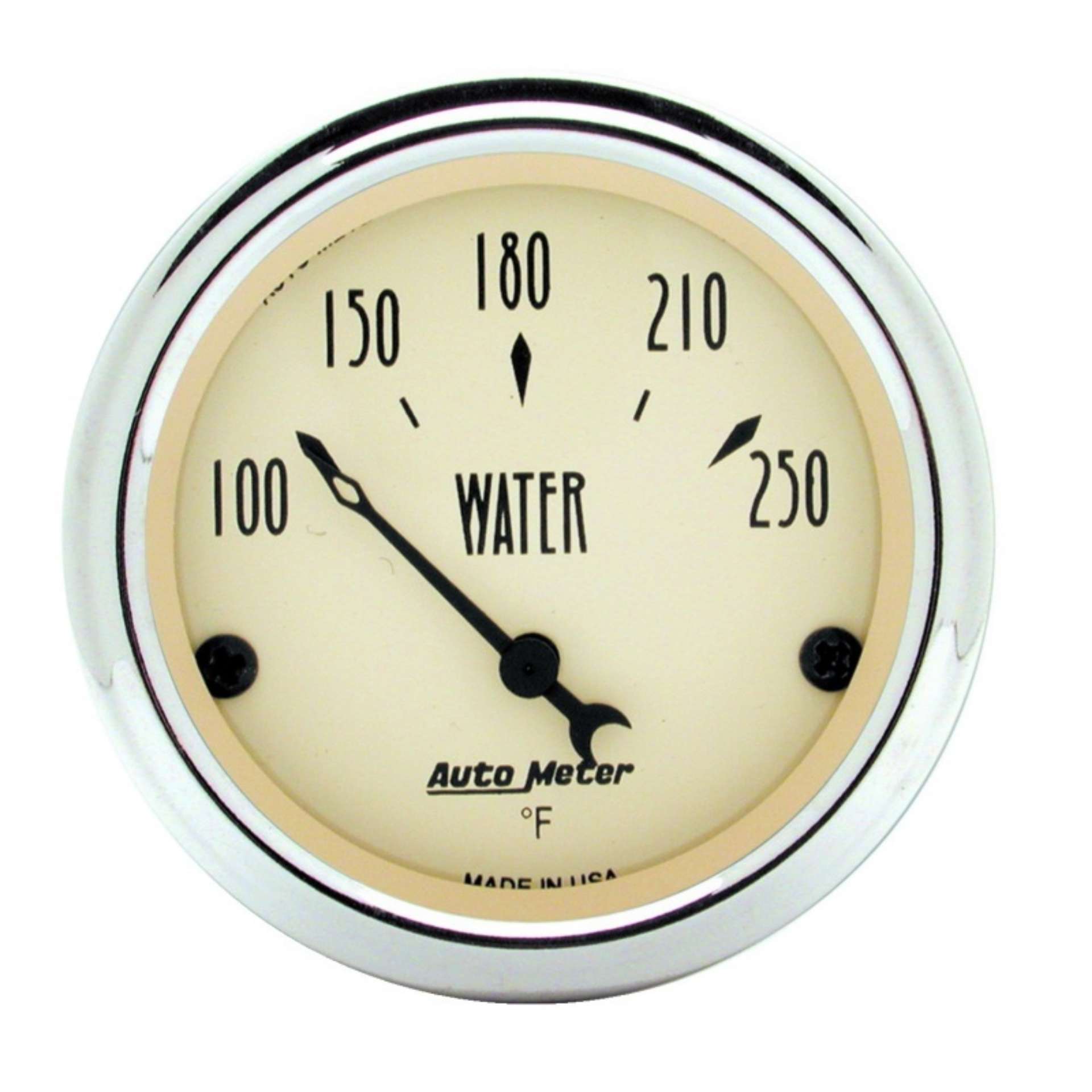 Picture of Autometer 2-1-16 inch Electric Water Temperature 250 Deg F Antique Beige Gauge