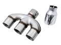 Picture of AWE Tuning 17-20 Honda Civic Si 1-5L Turbo Dual-to-Triple Tip Conversion Kit - Chrome Silver Tip