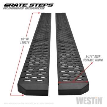 Picture of Westin Grate Steps Running Boards 68 in - Textured Black