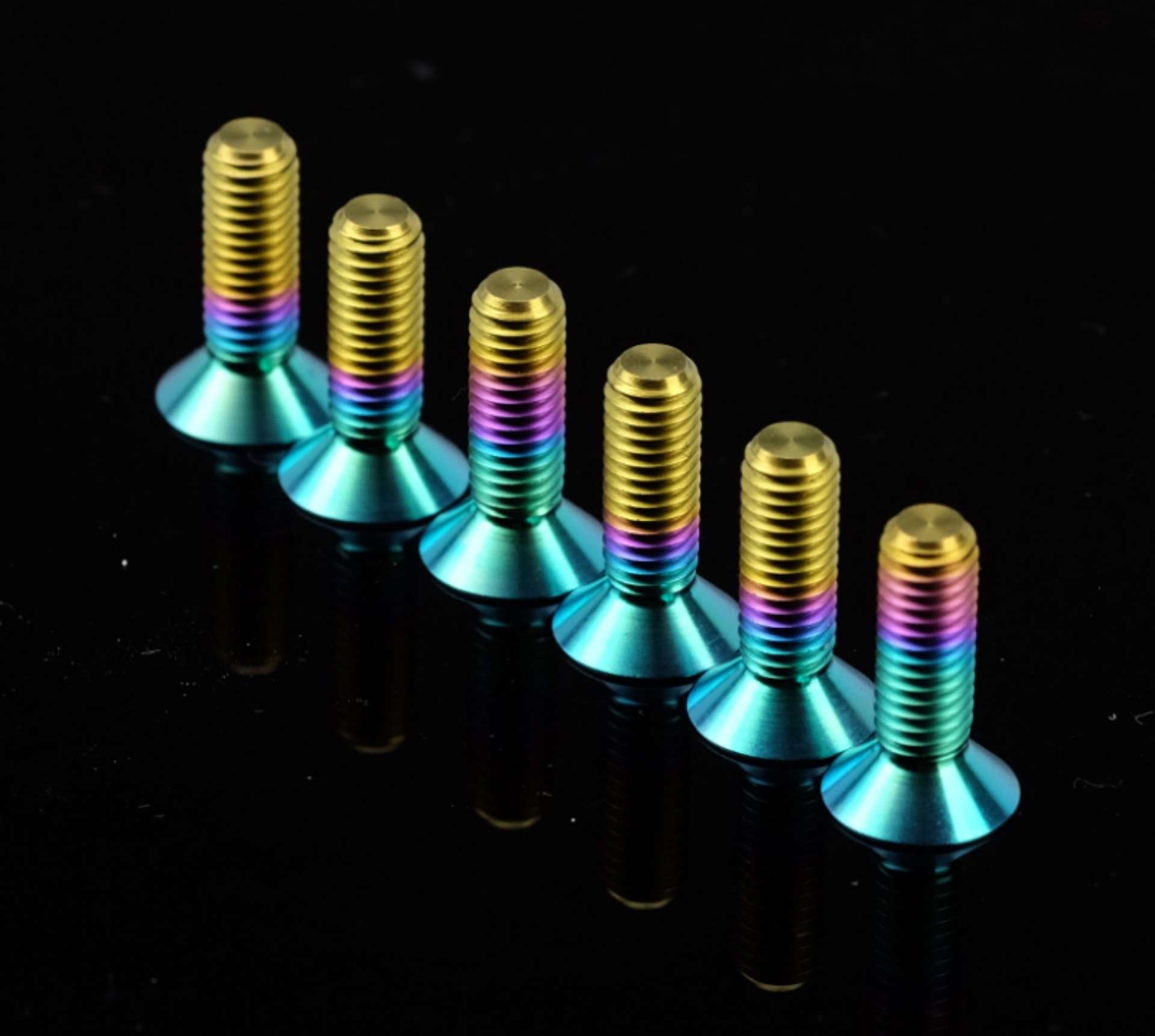 Picture of NRG Titanium Steering Wheel Screw Upgrade Kit Conical - Multi Color