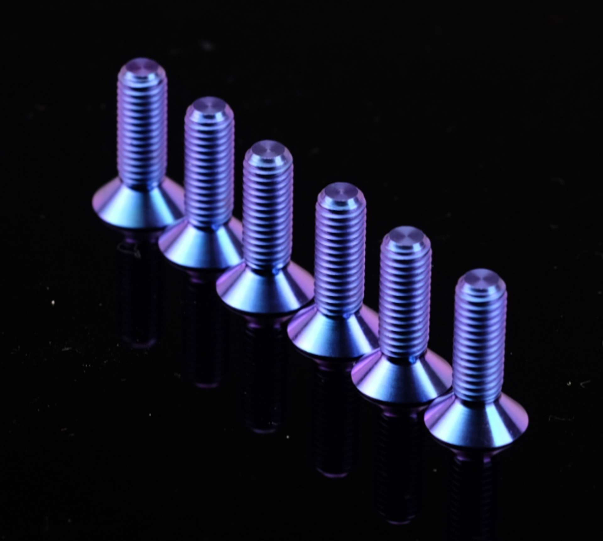 Picture of NRG Titanium Steering Wheel Screw Upgrade Kit Conical - Purple