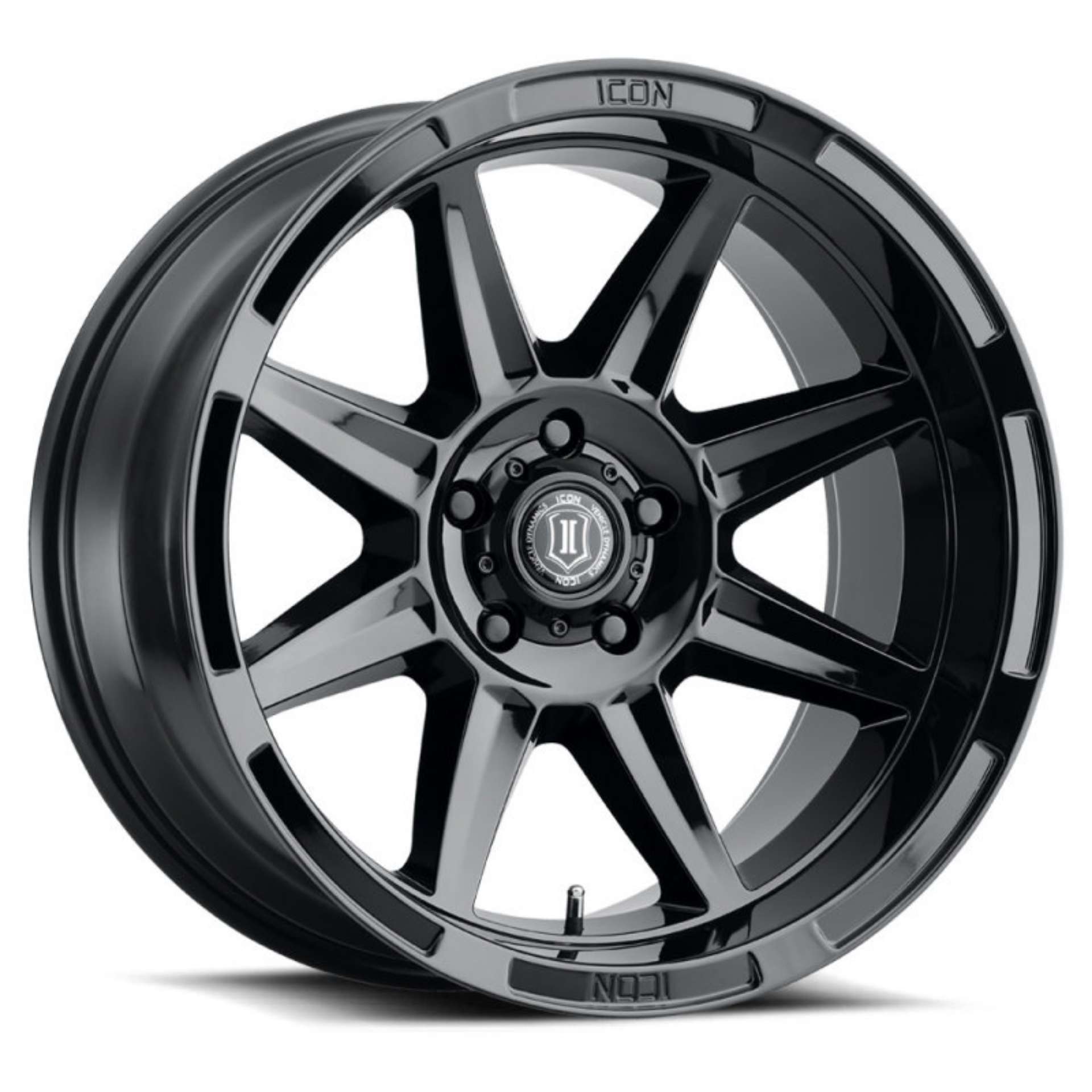 Picture of ICON Bandit 20x10 5x5 -24mm 4-5in BS 71-50mm Bore Gloss Black Wheel