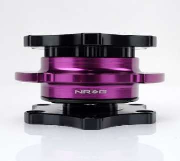 Picture of NRG Quick Release SFI SPEC 42-1 - Shiny Black Body - Shiny Purple Ring