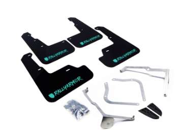 Picture of Rally Armor 15-21 Subaru WRX-STI Black UR Mud Flap w-Teal Altered Font Logo