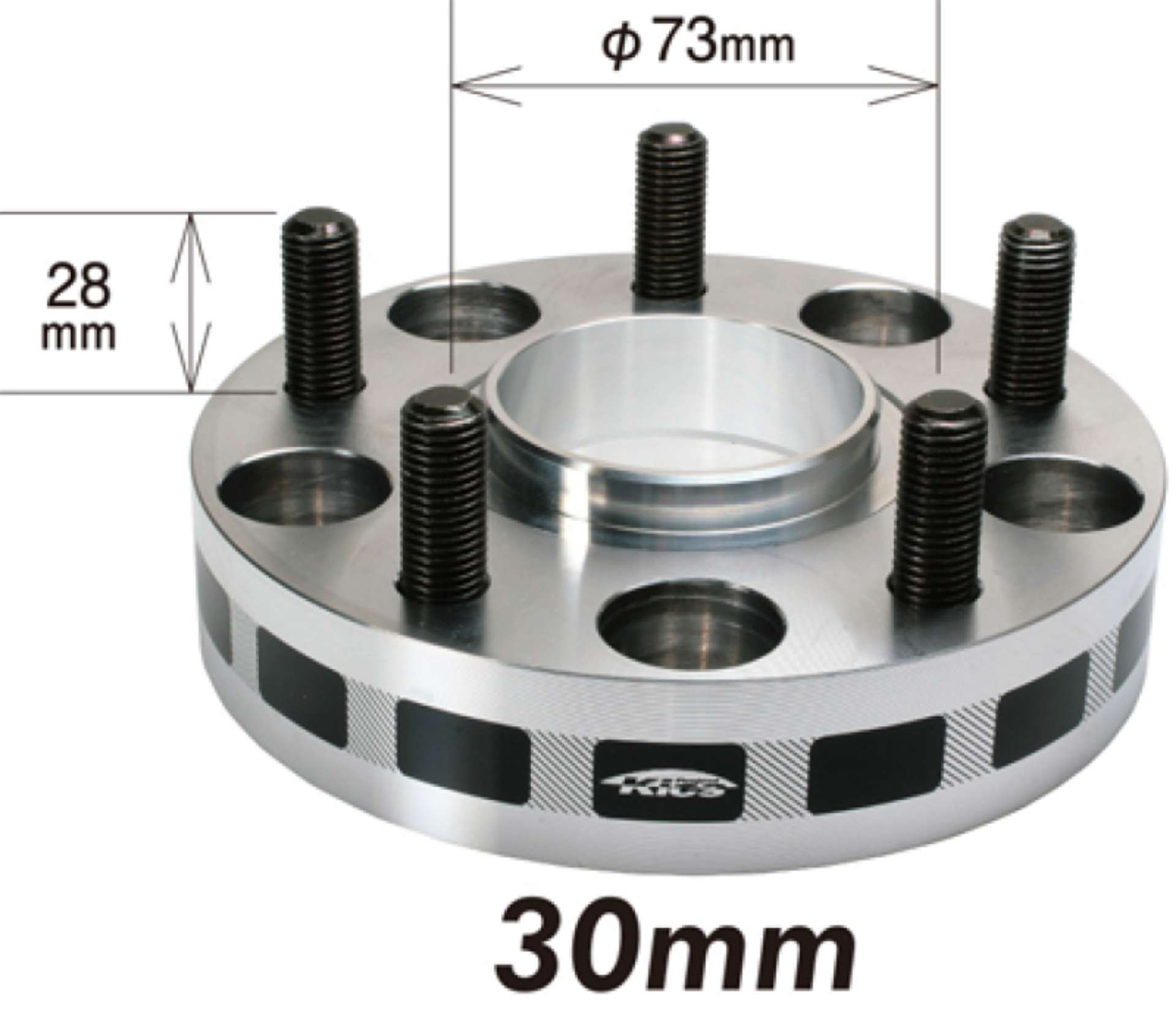 Picture of Project Kics 30mm Thick 12x1-50 67mm Hub 5-114-3 Wide Tread Spacers