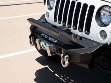 Picture of Road Armor 07-18 Jeep Wrangler JK Stealth Front Winch Bumper w-Bar Guard Mid Width - Tex Blk