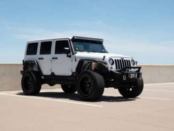 Picture of Road Armor 07-18 Jeep Wrangler JK Stealth Front Fender Flare Body Armor w-LED DRL - Tex Blk