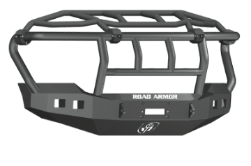 Picture of Road Armor 11-16 Ford F-250 Stealth Front Winch Bumper w-Intimidator Guard - Tex Blk