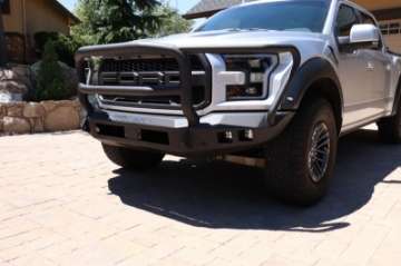 Picture of Road Armor 17-20 Ford Raptor Stealth Front Bumper w-Lonestar Guard - Tex Blk