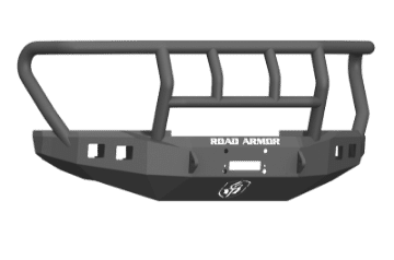 Picture of Road Armor 17-20 Ford F-250 Stealth Wide Fender Front Winch Bumper w-Titan II Guard - Tex Blk