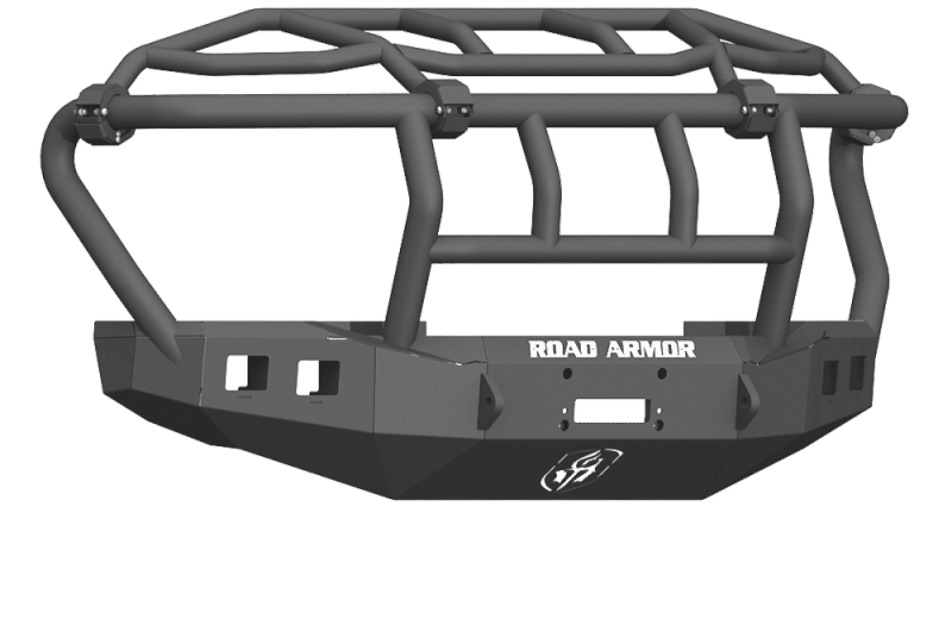 Picture of Road Armor 17-20 Ford F-250 Stealth Wide Fender Front Winch Bumper w-Intimidator Guard - Tex Blk