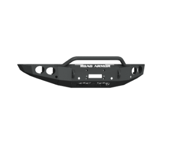 Picture of Road Armor 19-20 Ford Ranger Stealth Front Winch Bumper w-Round Light Pods-Pre-Runner - Blk