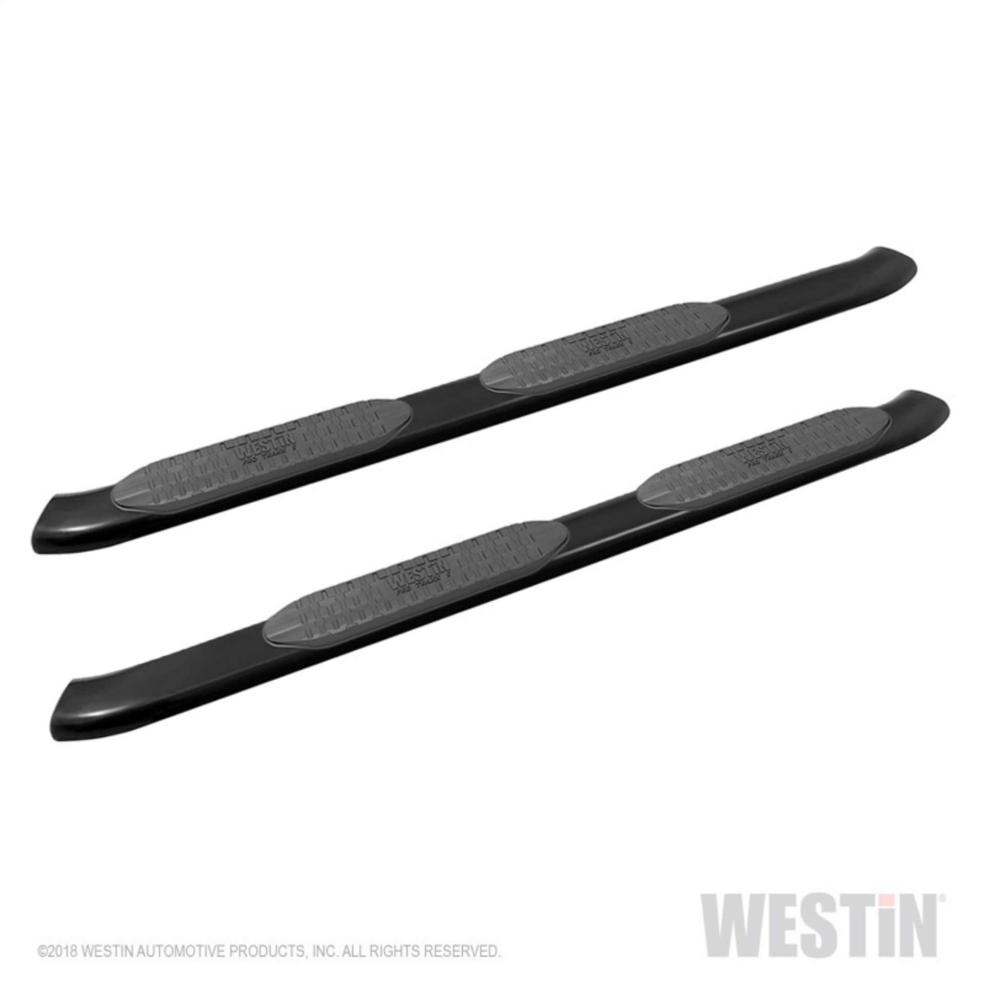 Picture of Westin 18-20 Jeep Wrangler JL Unlimited 4DR PRO TRAXX 5 Oval Nerf Step Bars - Textured Black